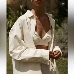 Dissh the Maxie cotton Poplin Shirt and Bra set